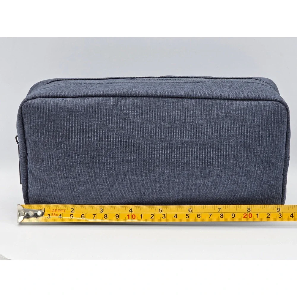 3 Lot- Useful Carrying Case Navy Blue Travel Toiletry Makeup Organizer Bag - New